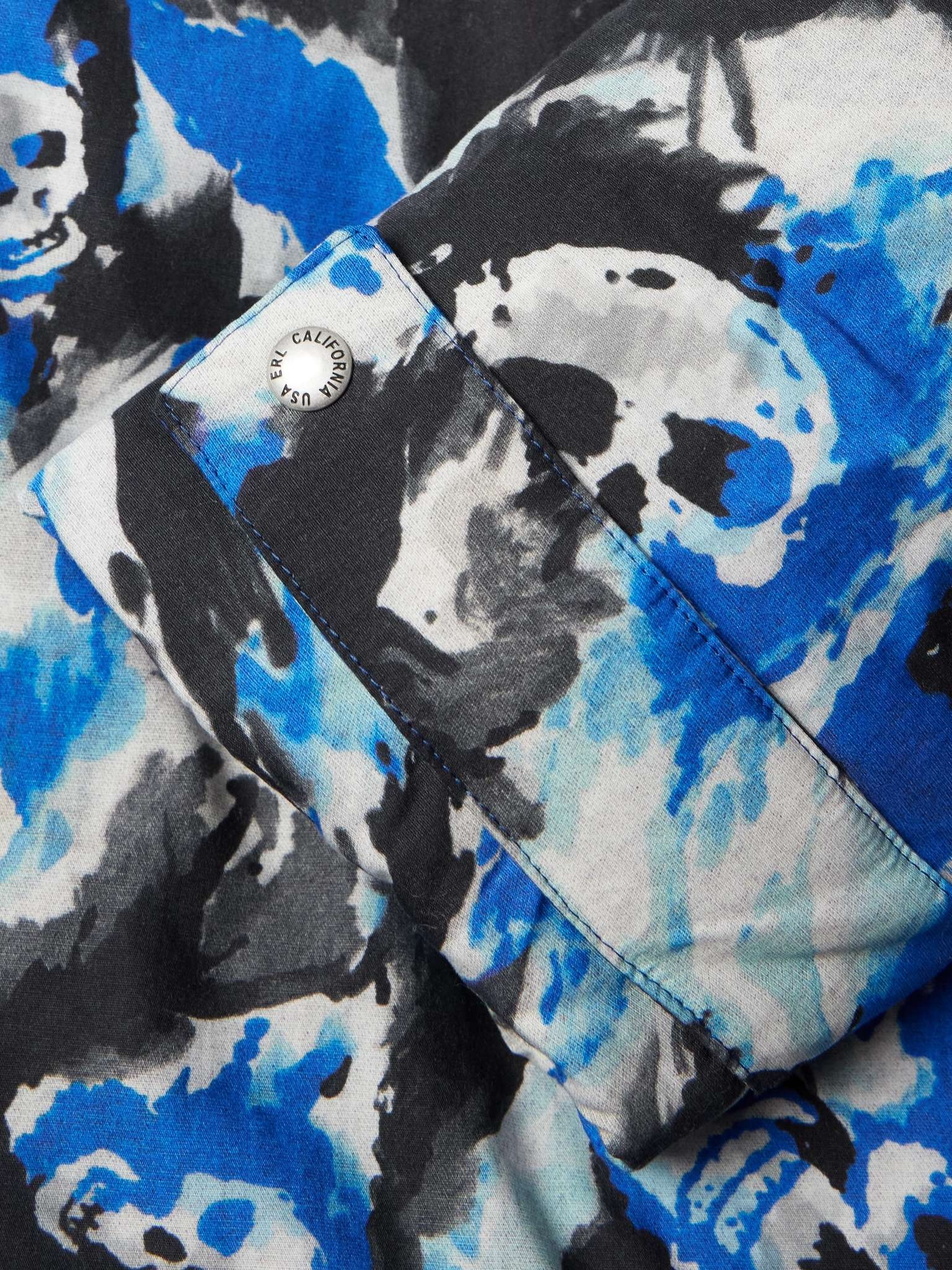 Skull Printed Padded Cotton-Twill Hooded Jacket - 3