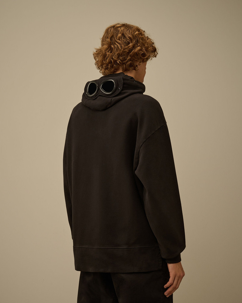 Brushed and Emerized Diagonal Fleece Boxy Goggle Sweatshirt 4