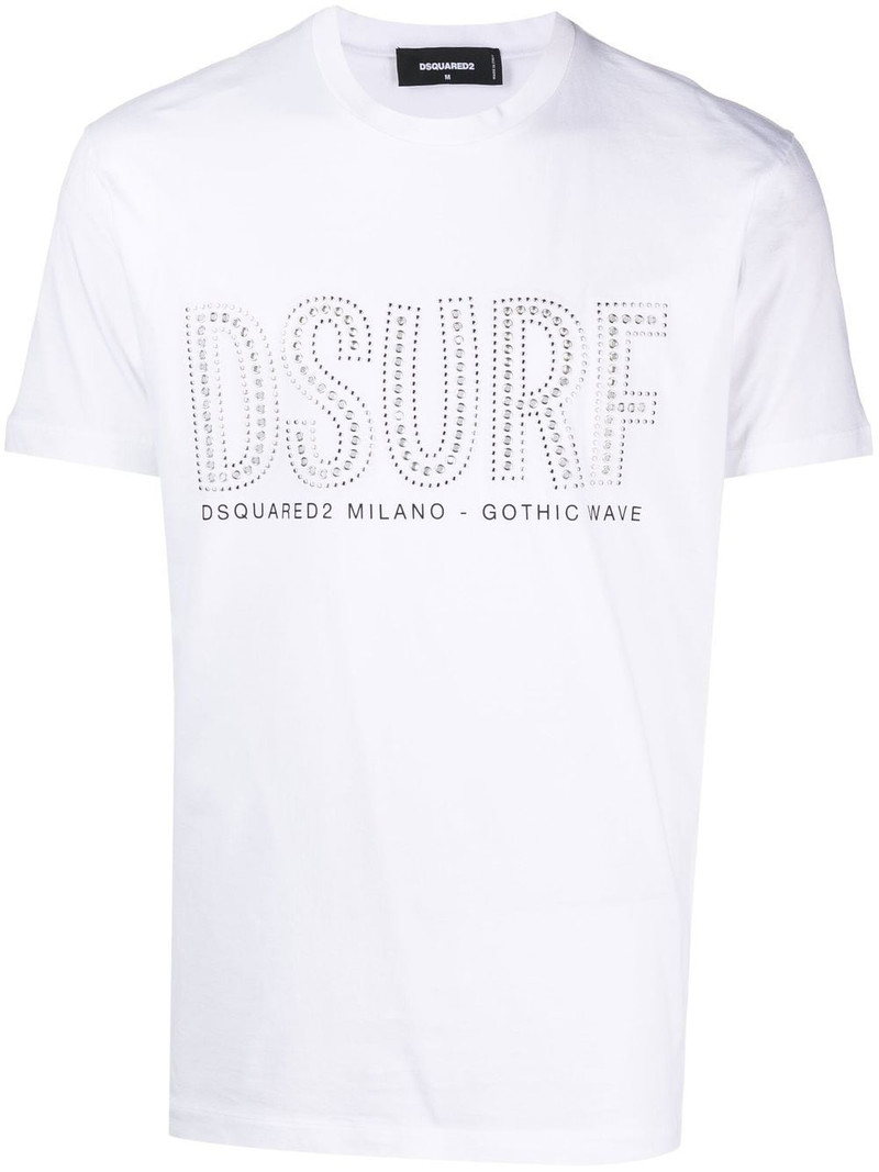 logo-studded short-sleeve T-shirt 1