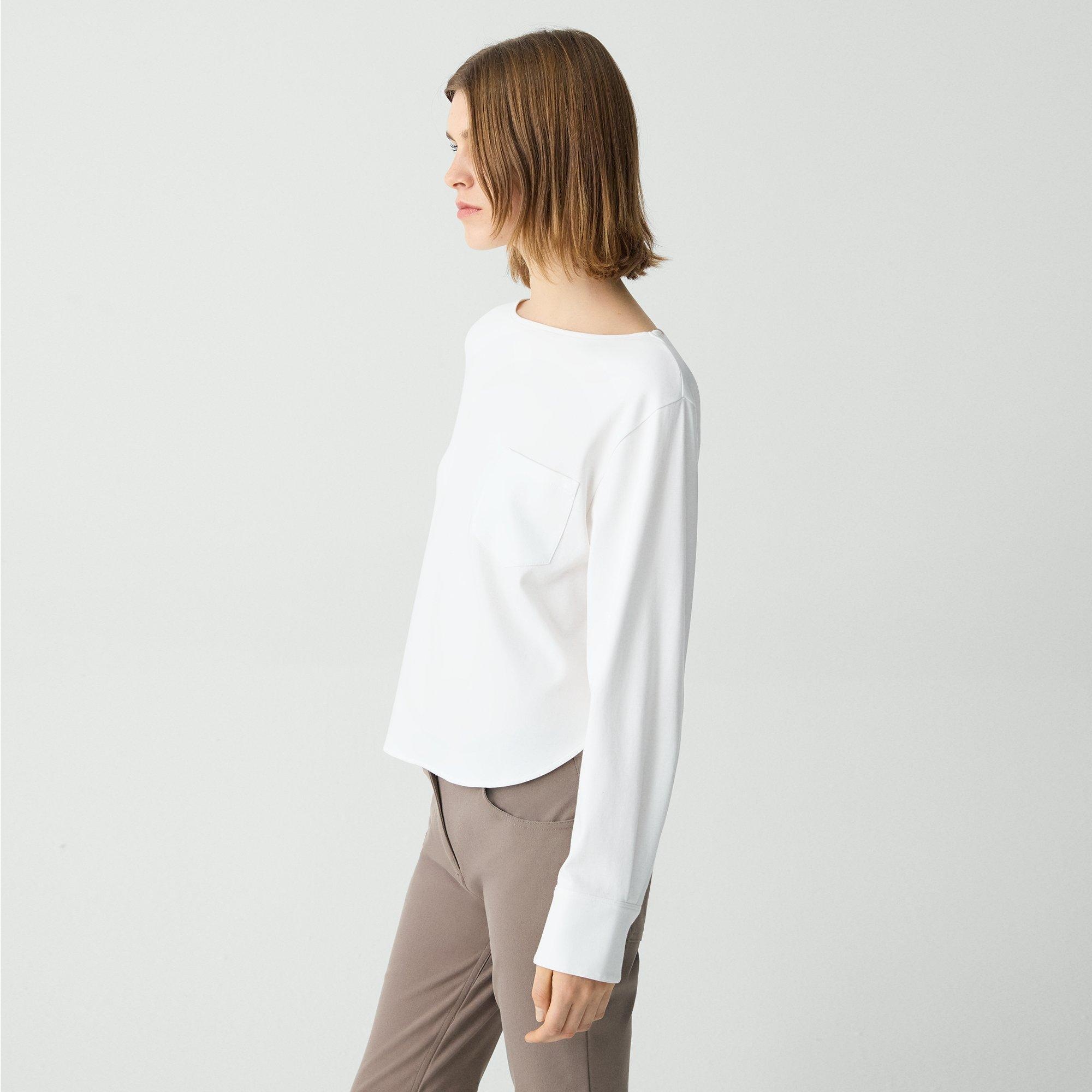 Boatneck Top in Cotton Jersey - 3