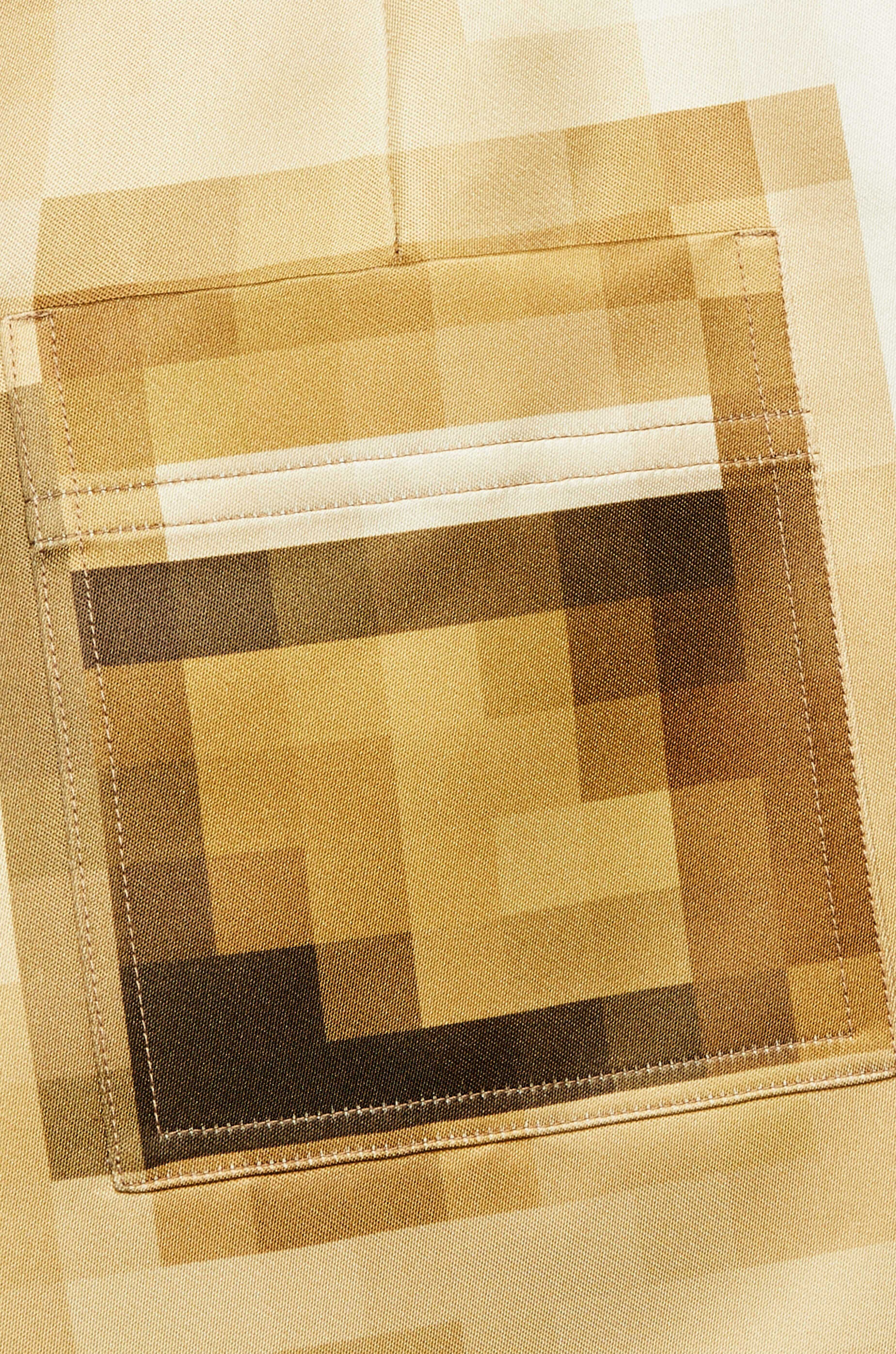 Pixelated trousers in duchesse silk satin - 3