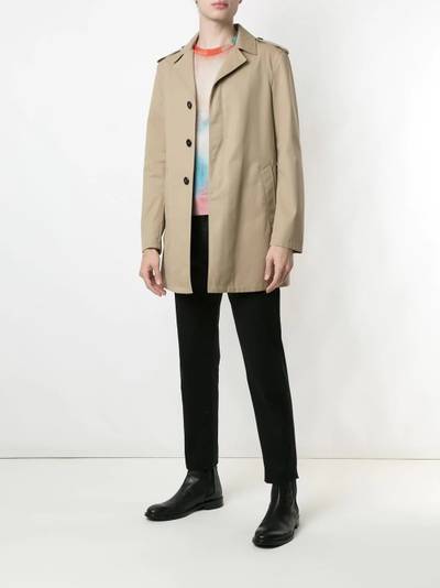 SAINT LAURENT buttoned raincoat outlook