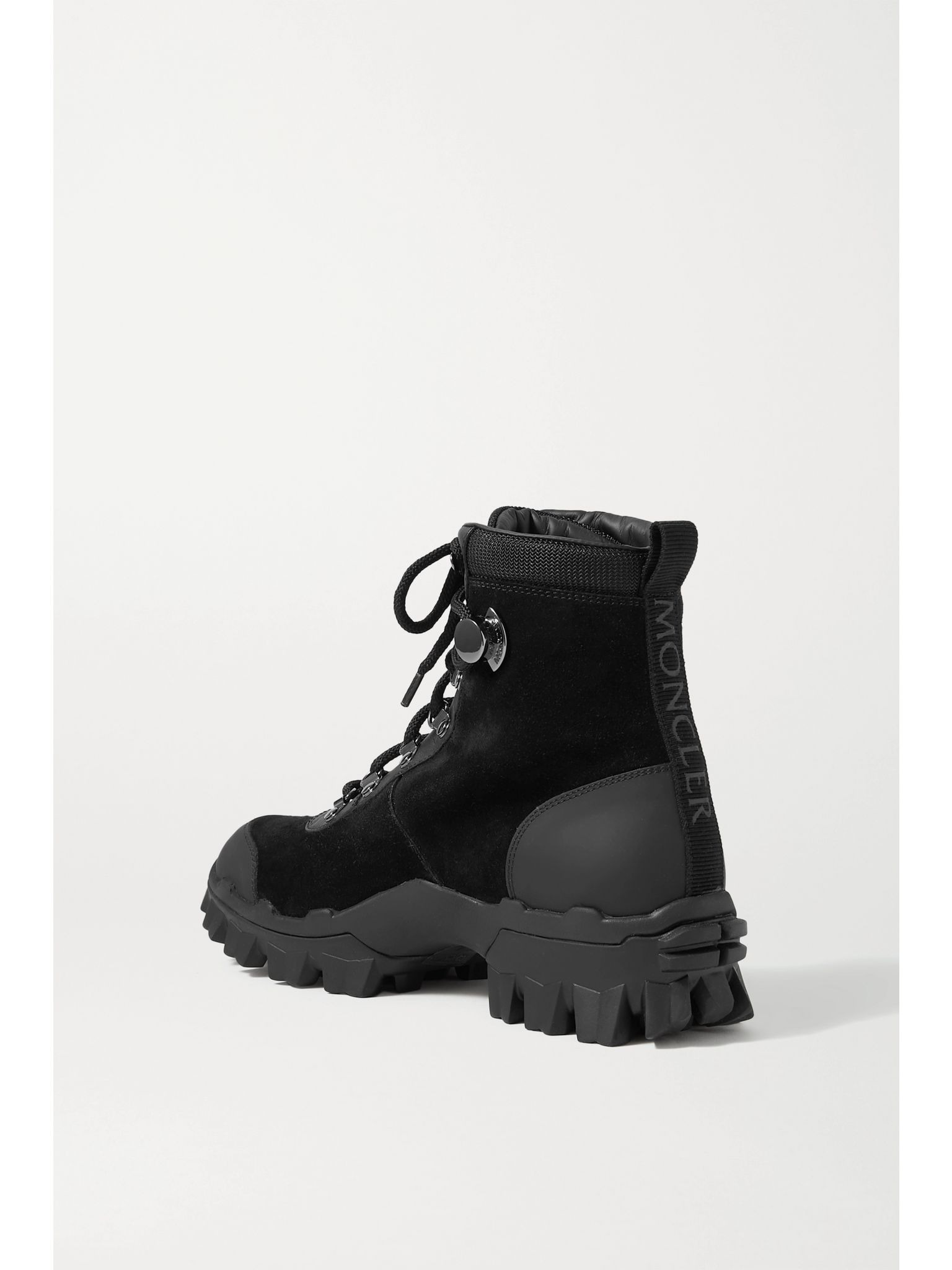 Helis logo-print leather-trimmed suede ankle boots Black - 3