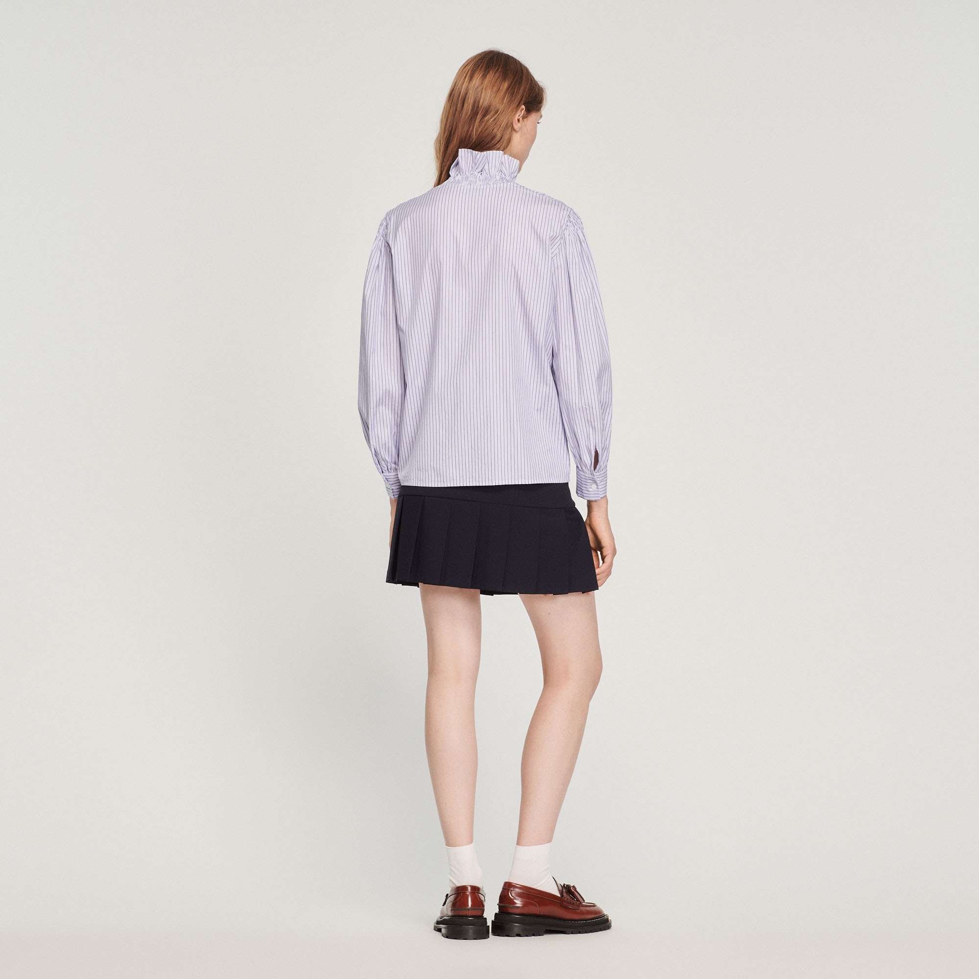 Striped shirt with a fancy collar - 6