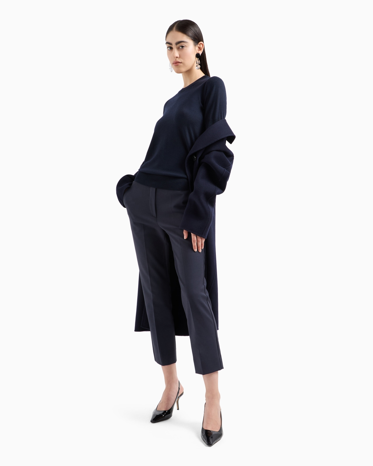 Stretch gabardine 7/8 trousers - 4