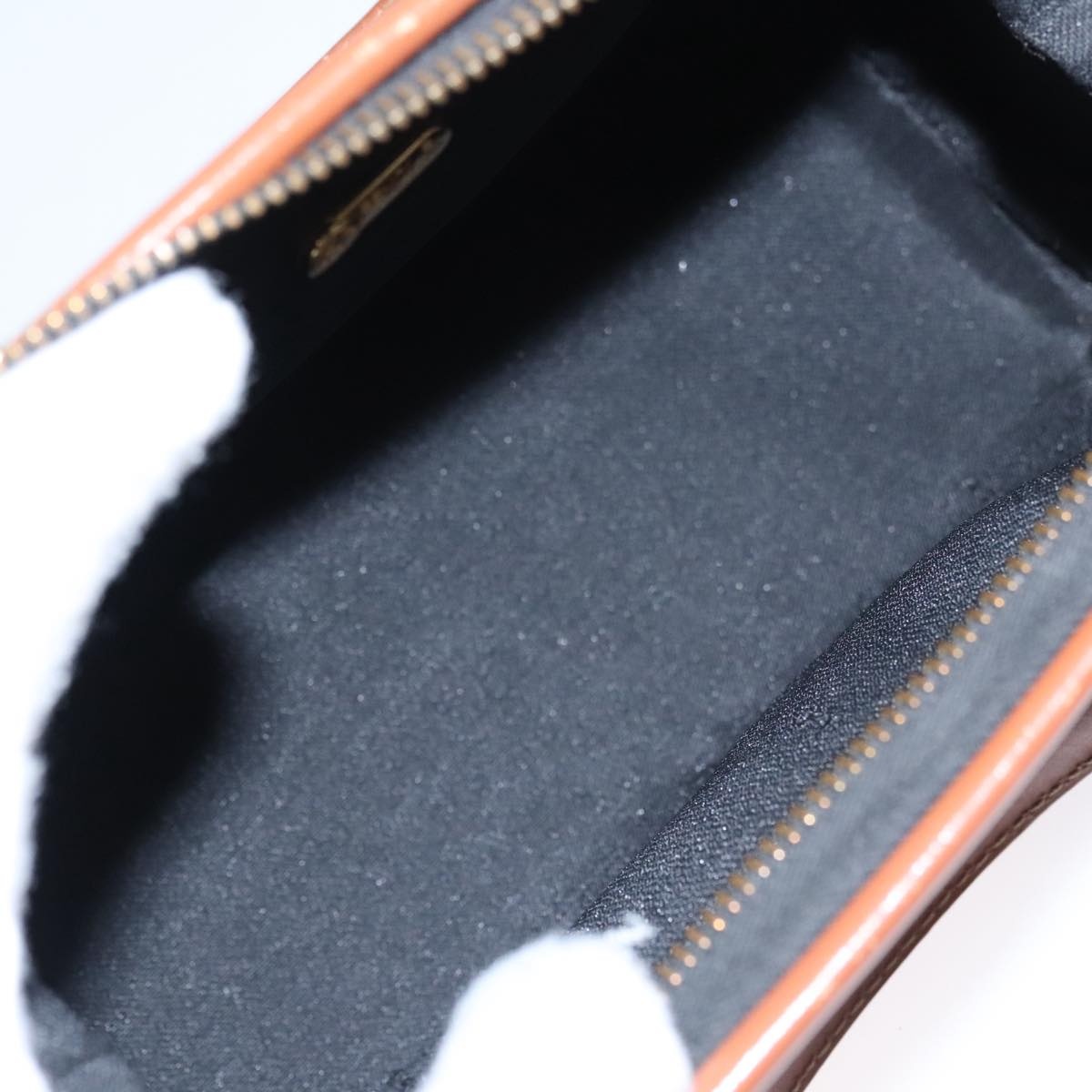 FENDI Pecan Canvas Mini Hand Bag Brown Black - 11