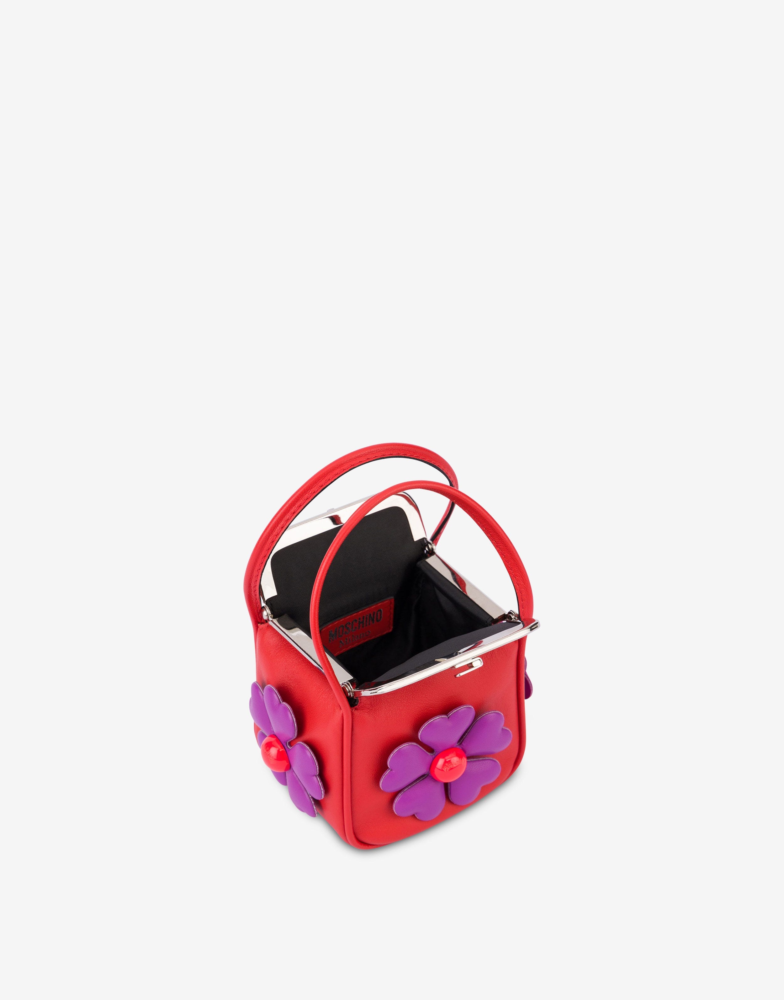 NAPPA LEATHER HEART FLOWERS MICRO BAG - 3