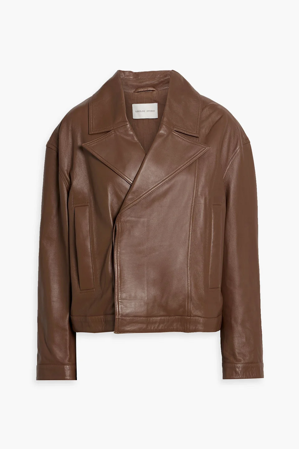 Kaipan double-breasted leather jacket - 1