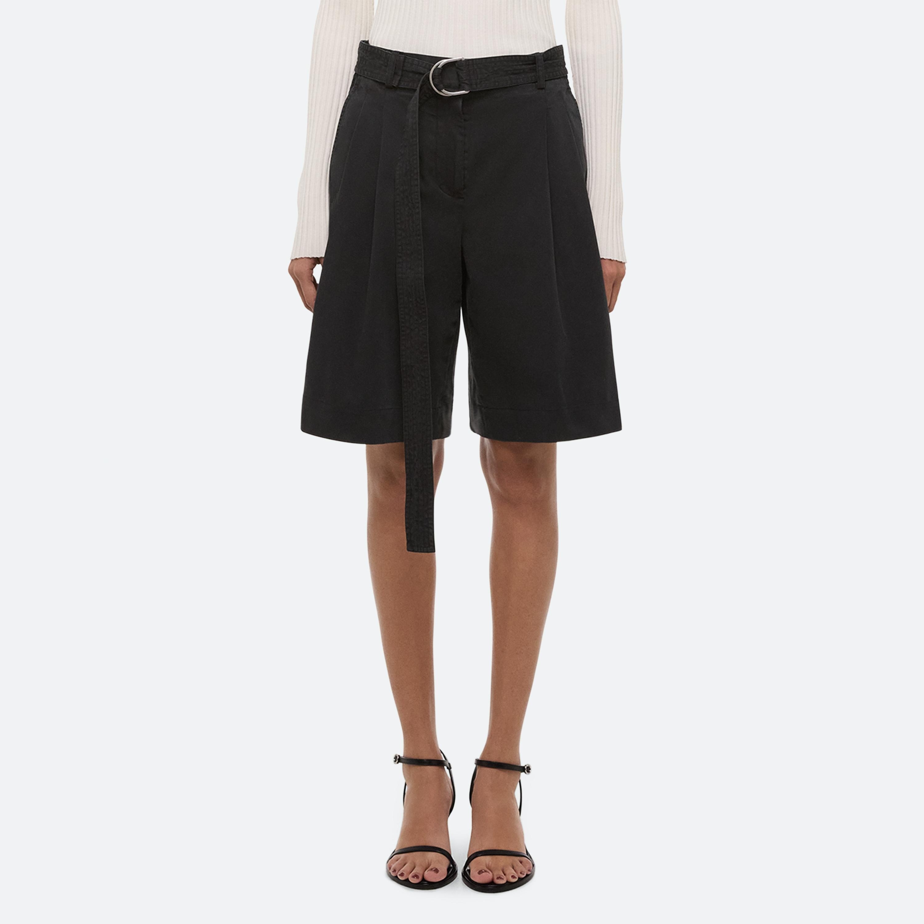 WIDE PLEATED SHORTS - 3