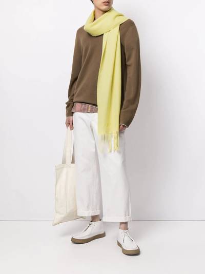 Mulberry fringed knitted scarf outlook