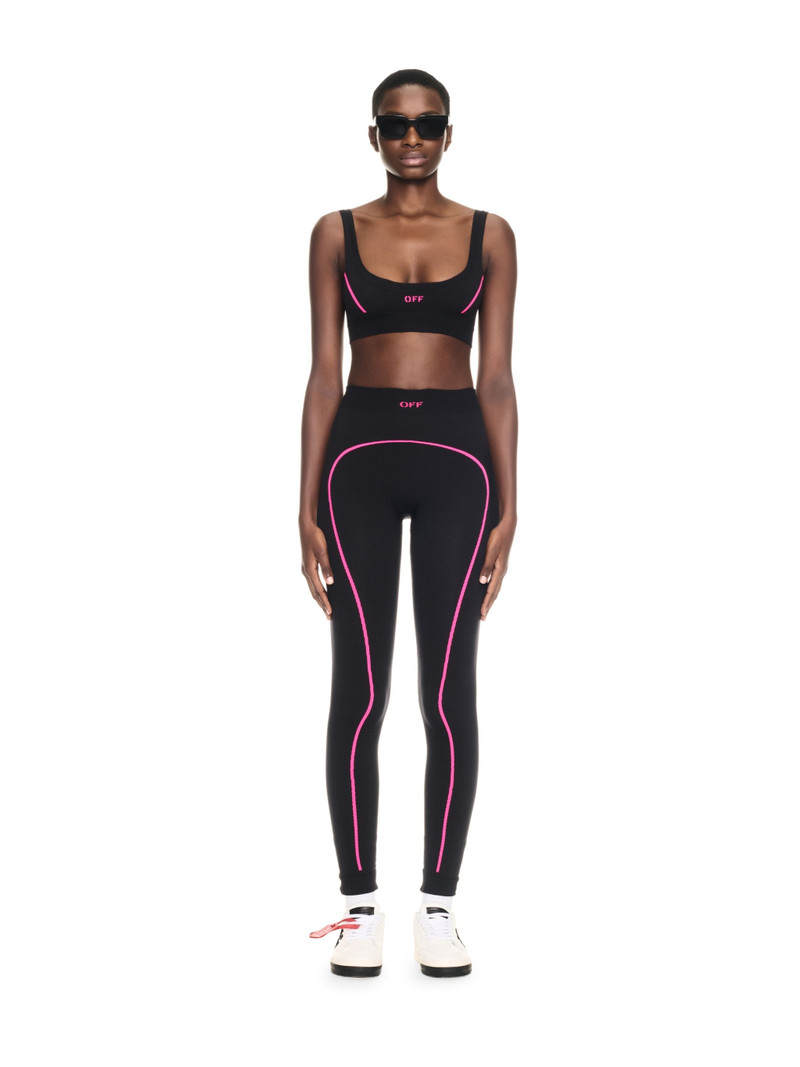 Off-White Black/pink Off Stamp Seamless Leggings outlook