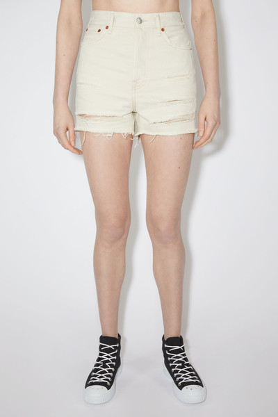 Acne Studios Distressed denim shorts - White outlook