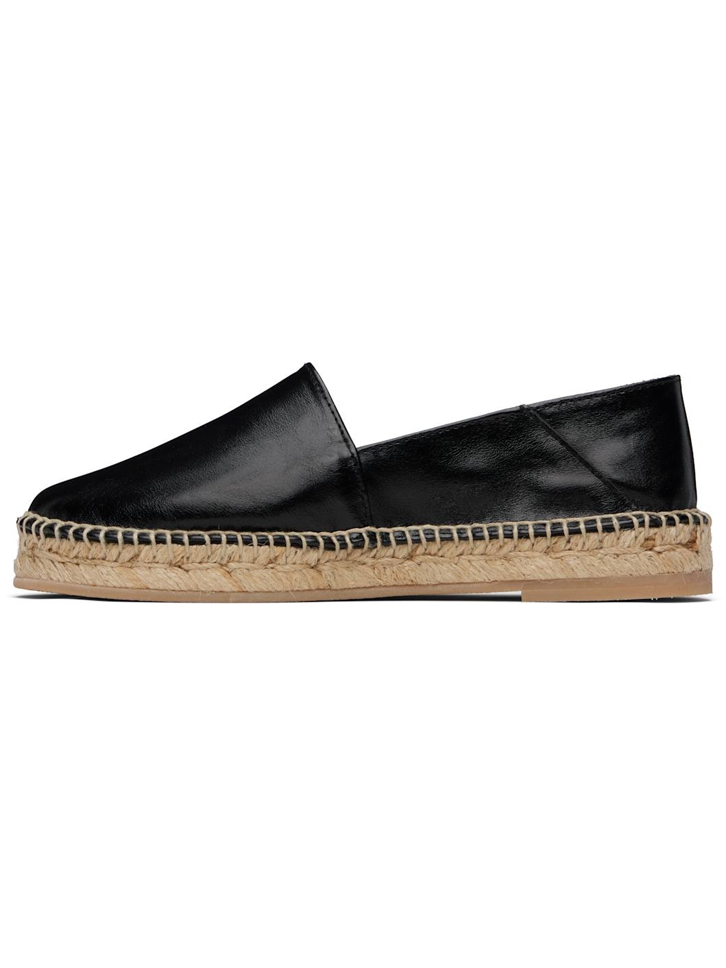 Black 'AMI Leather' Espadrilles - 3