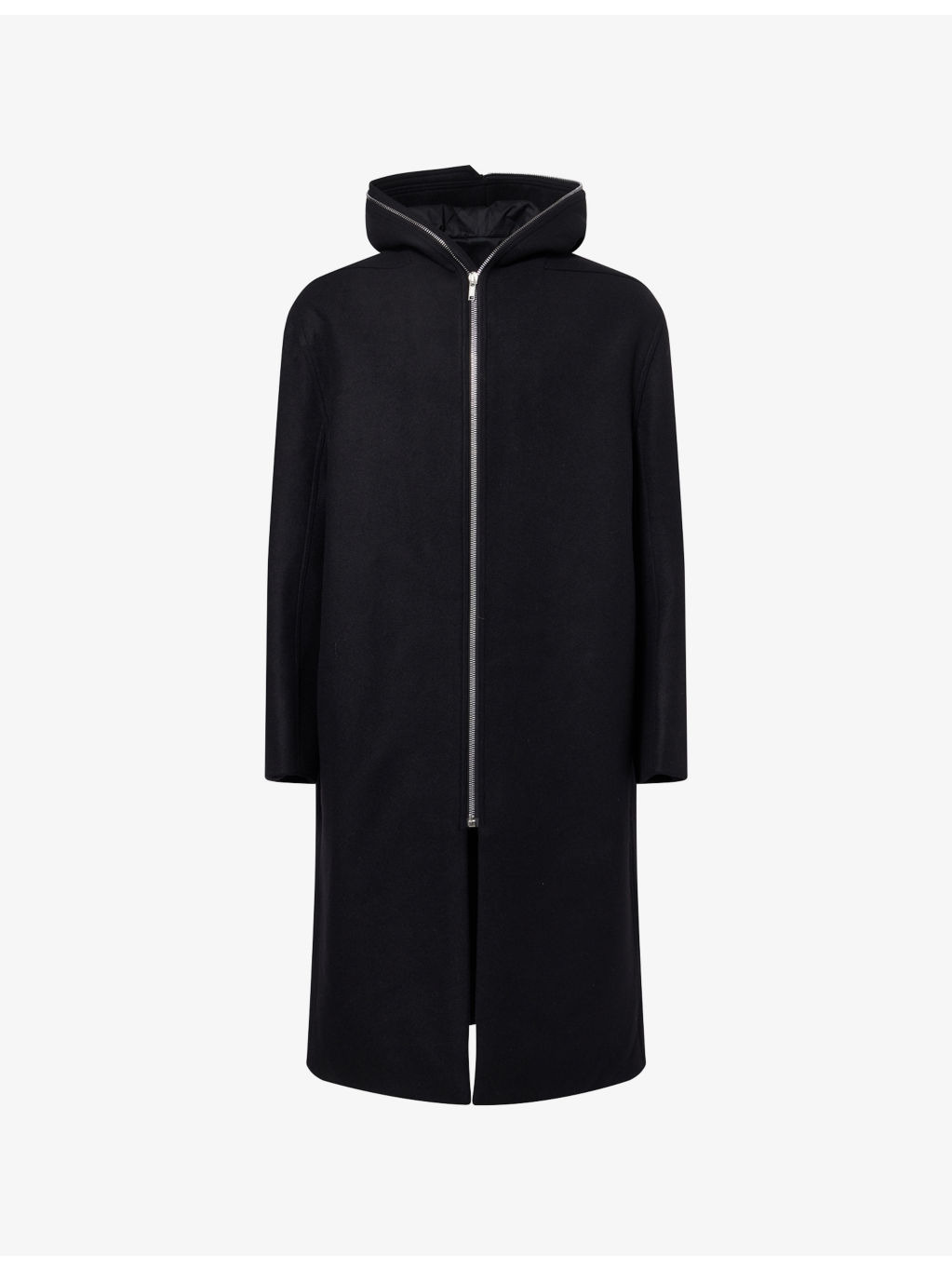 Gimp Zipped-Neckline Wool Coat - 1