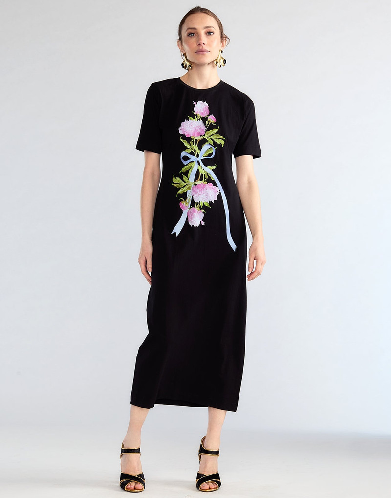 Bouquet Ribbon Tee Dress 3