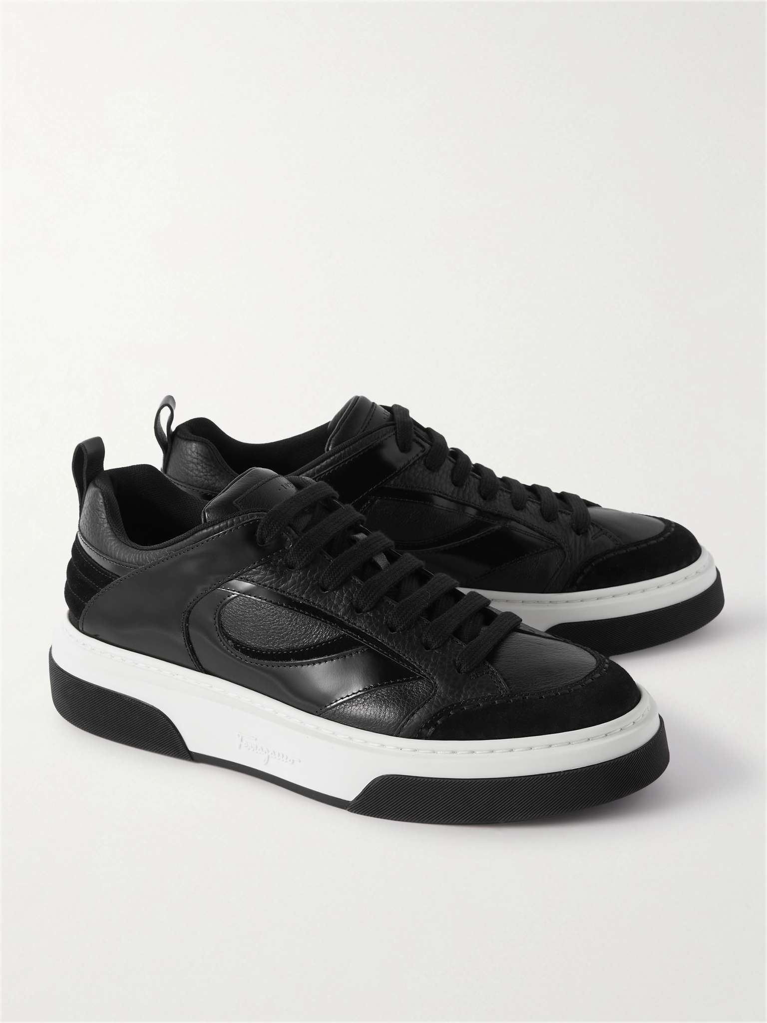 Suede and Leather Sneakers - 4