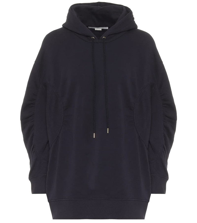 ruched-detail oversized hoodie - 1