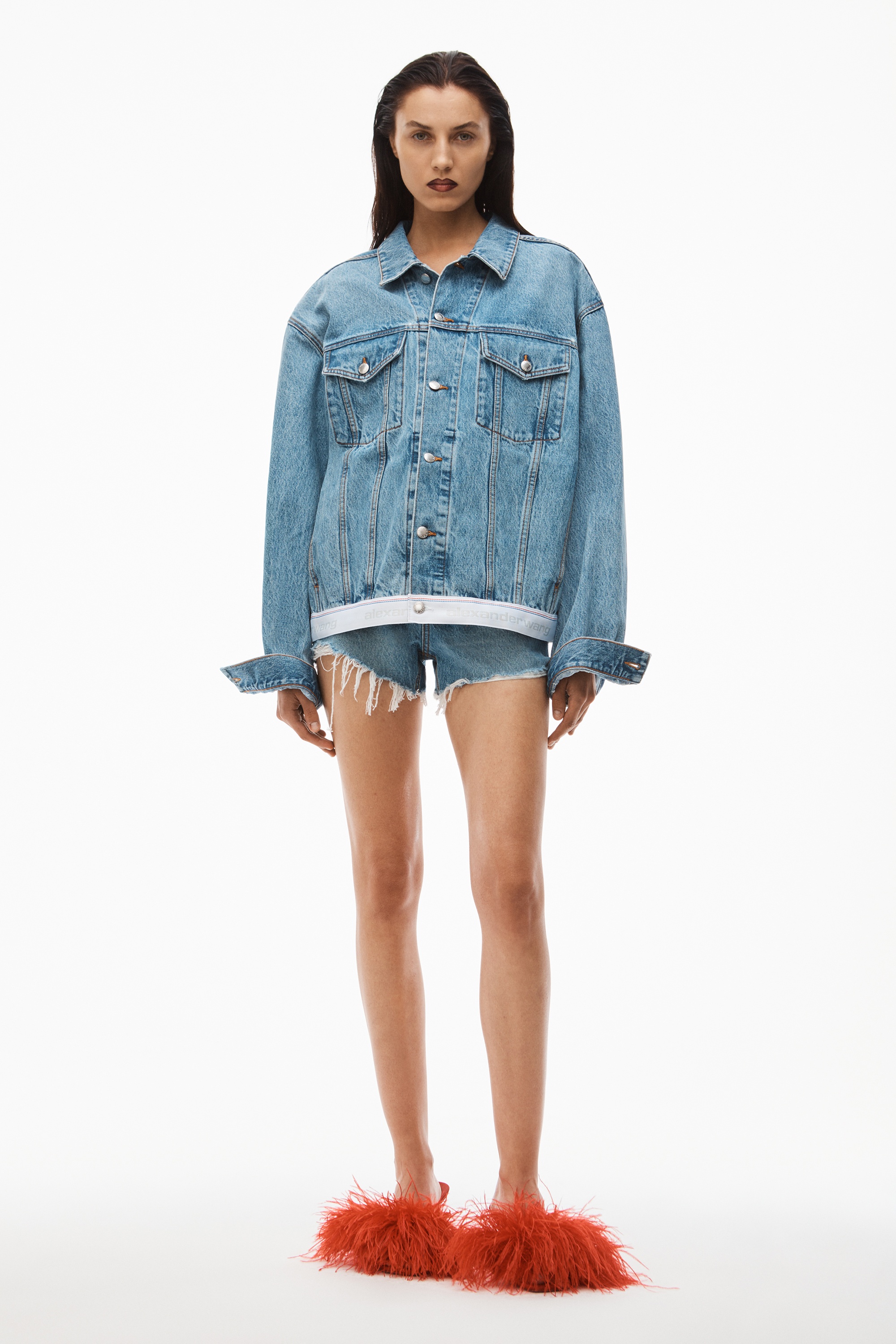 LOGO TRUCKER JACKET IN DENIM - 2