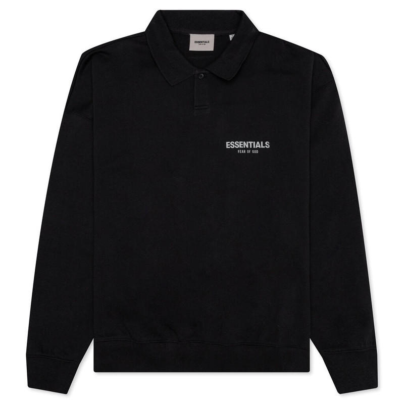 FEAR OF GOD ESSENTIALS L/S POLO - STRETCH LIMO - 1