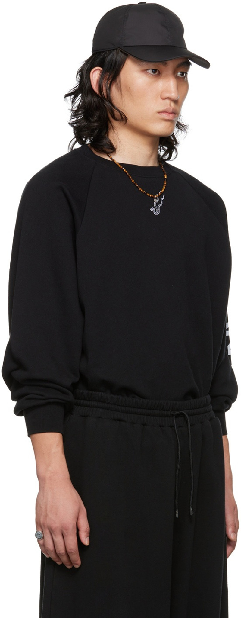 LU'U DAN Black Oversized Serpent Sweatshirt outlook