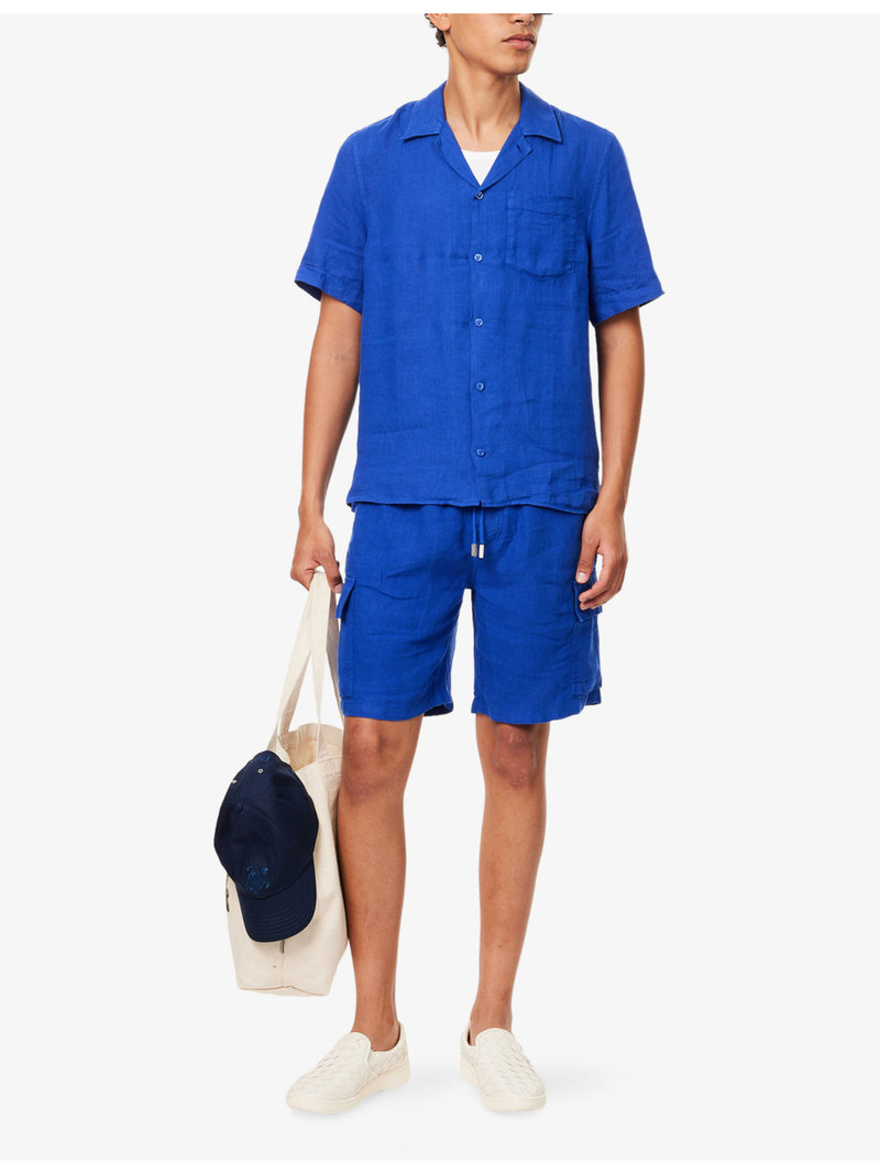 Vilebrequin Charli brand-embroidered linen shirt outlook