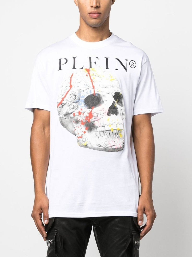 PHILIPP PLEIN Skull-print cotton T-shirt outlook