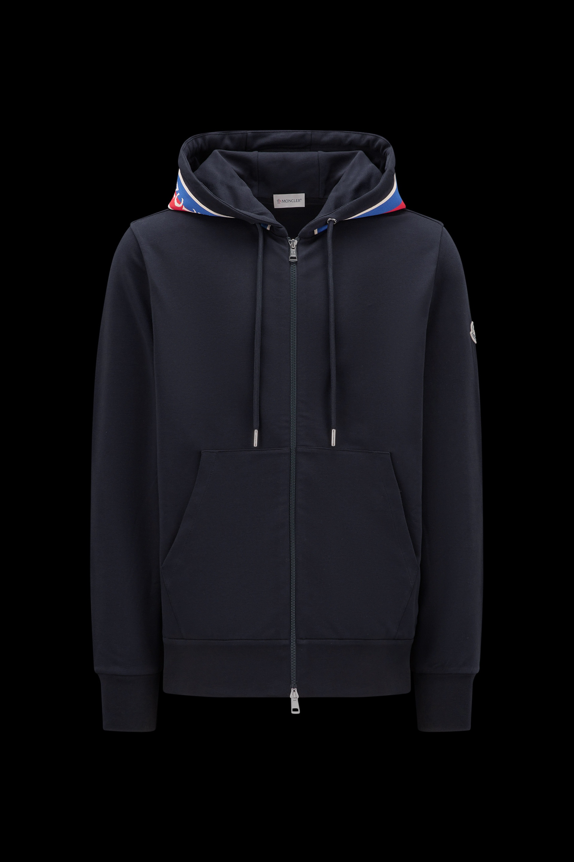 【MONCLER】FW24 Men's Logo Patch Hoodie Zip-up Moncler Logo Zip-Up Hoodie | REVERSIBLE