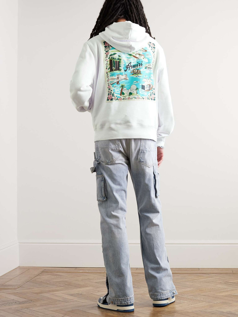 AMIRI Logo-Embroidered Cotton-Jersey Hoodie outlook