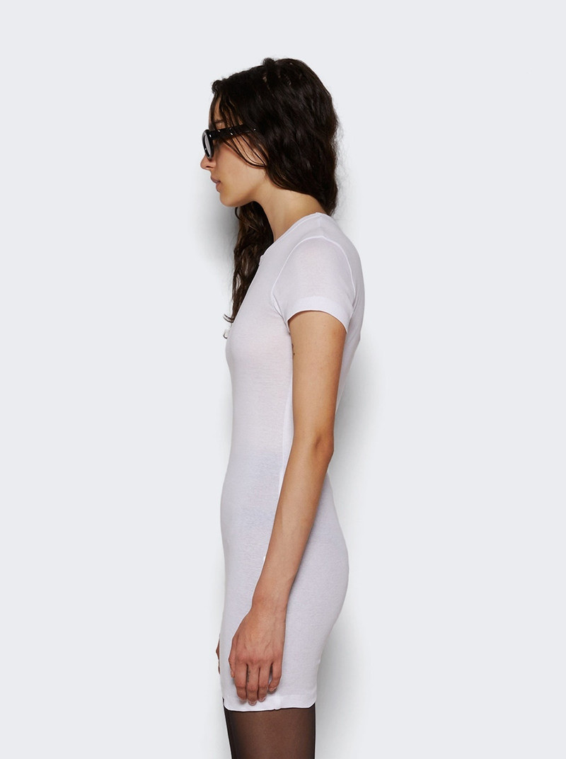 Cap Sleeve Mini Dress White 4