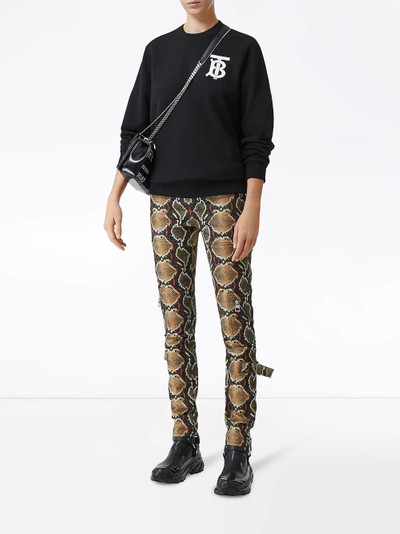 Burberry monogram motif crew neck sweatshirt outlook