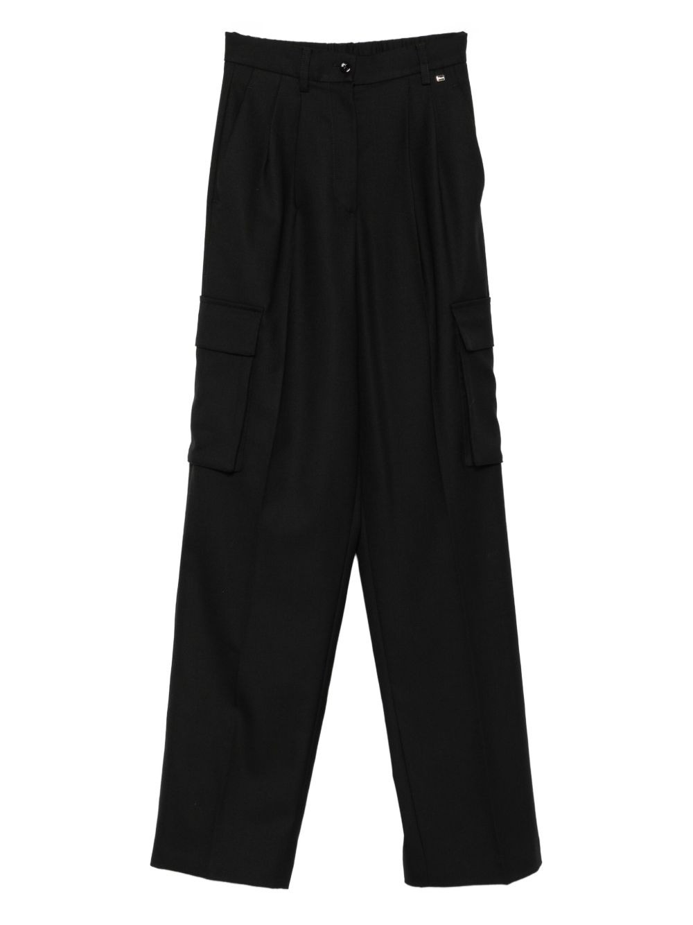 pleated cargo trousers - 1