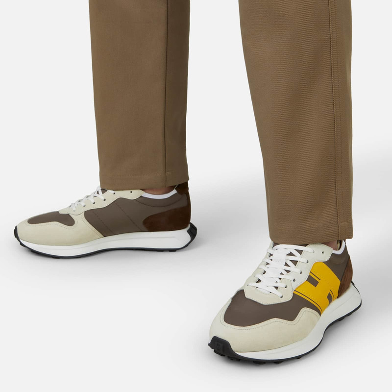 Sneakers Hogan H601 Ivory Yellow Brown 7