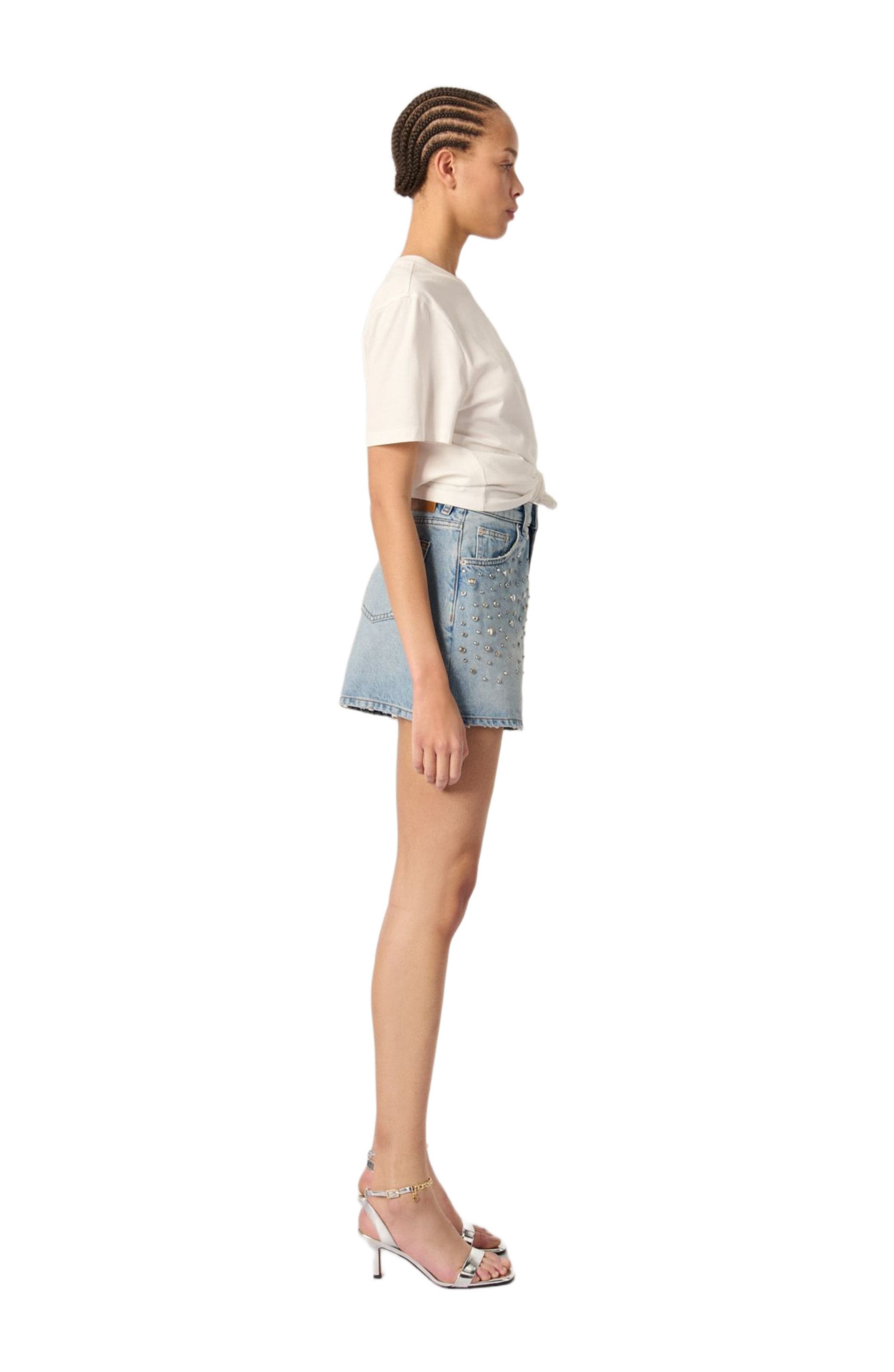 maje Studded denim shorts in Blue at Nordstrom - 2