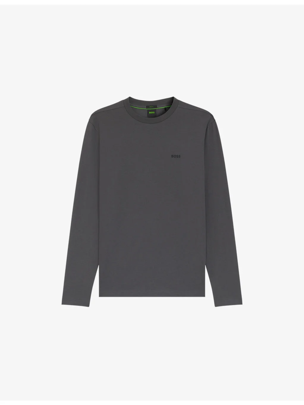 Brand-Print Long-Sleeved Stretch-Cotton T-Shirt - 1