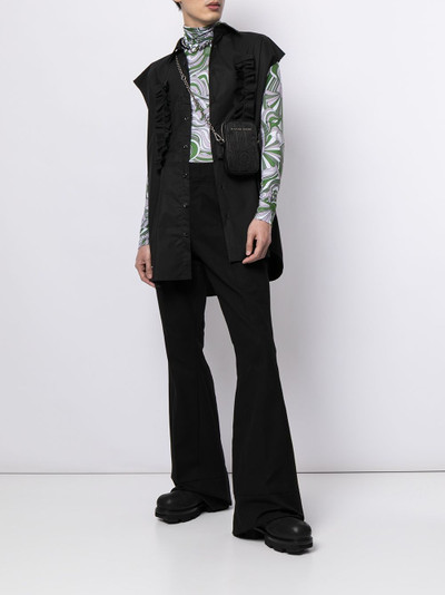 Raf Simons flared tailored trousers outlook