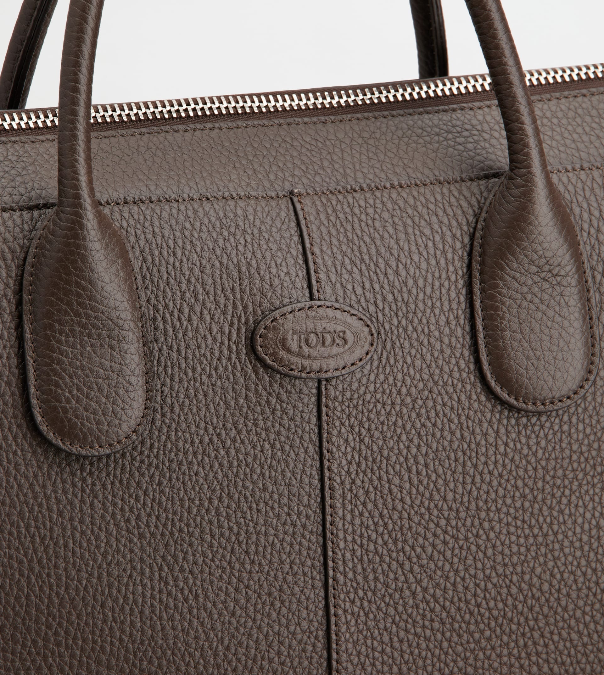 TOD'S DI BAG BRIEFCASE IN LEATHER MEDIUM - BROWN - 6