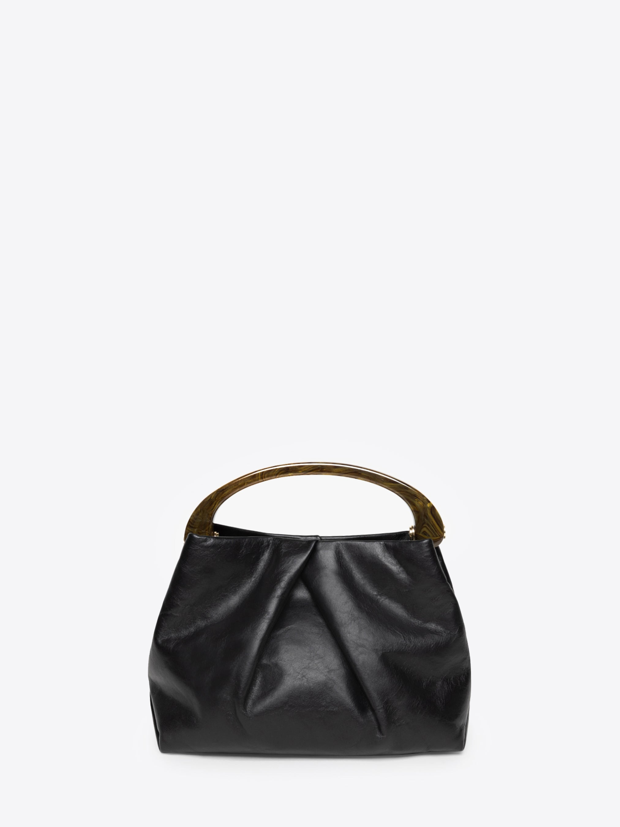 SMALL PLEATED LEATHER BAG - 2