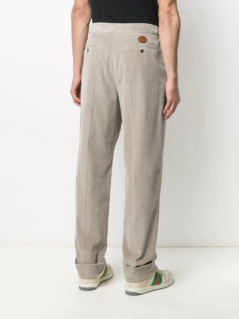 corduroy straight-leg trousers - 4