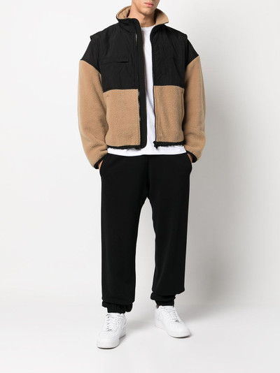 Alexander Wang panelled zip fleece jacket outlook