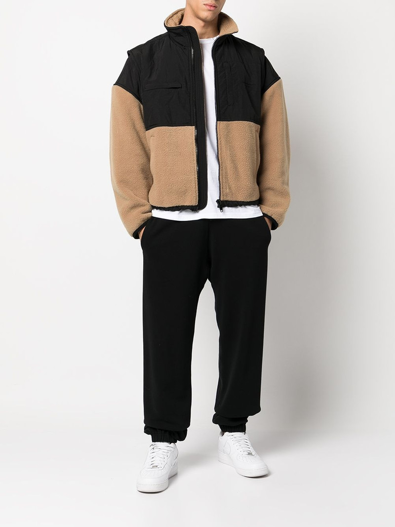 Alexander Wang panelled zip fleece jacket outlook