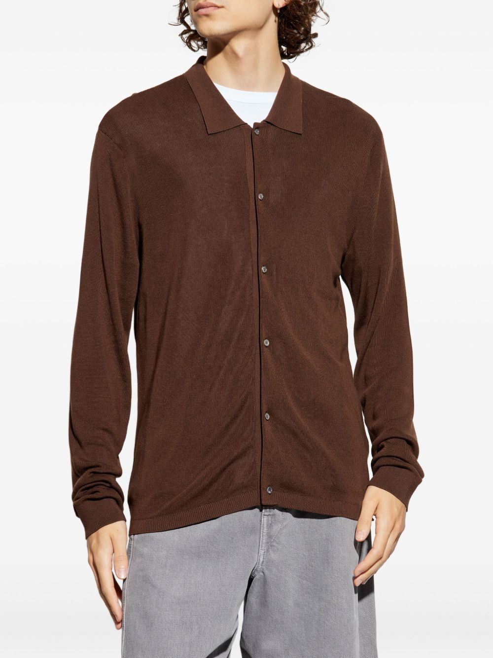 button-fastening cardigan - 3