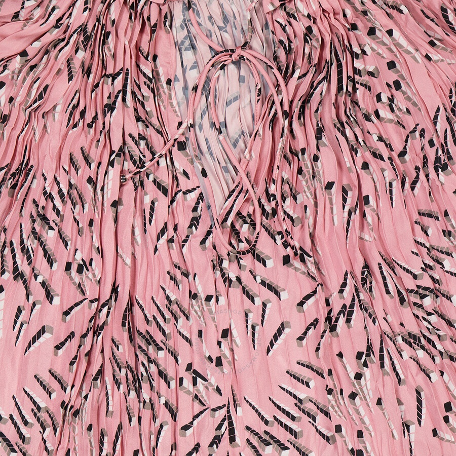 Rabanne All Over Graphic Print Pleated Blouse - 6
