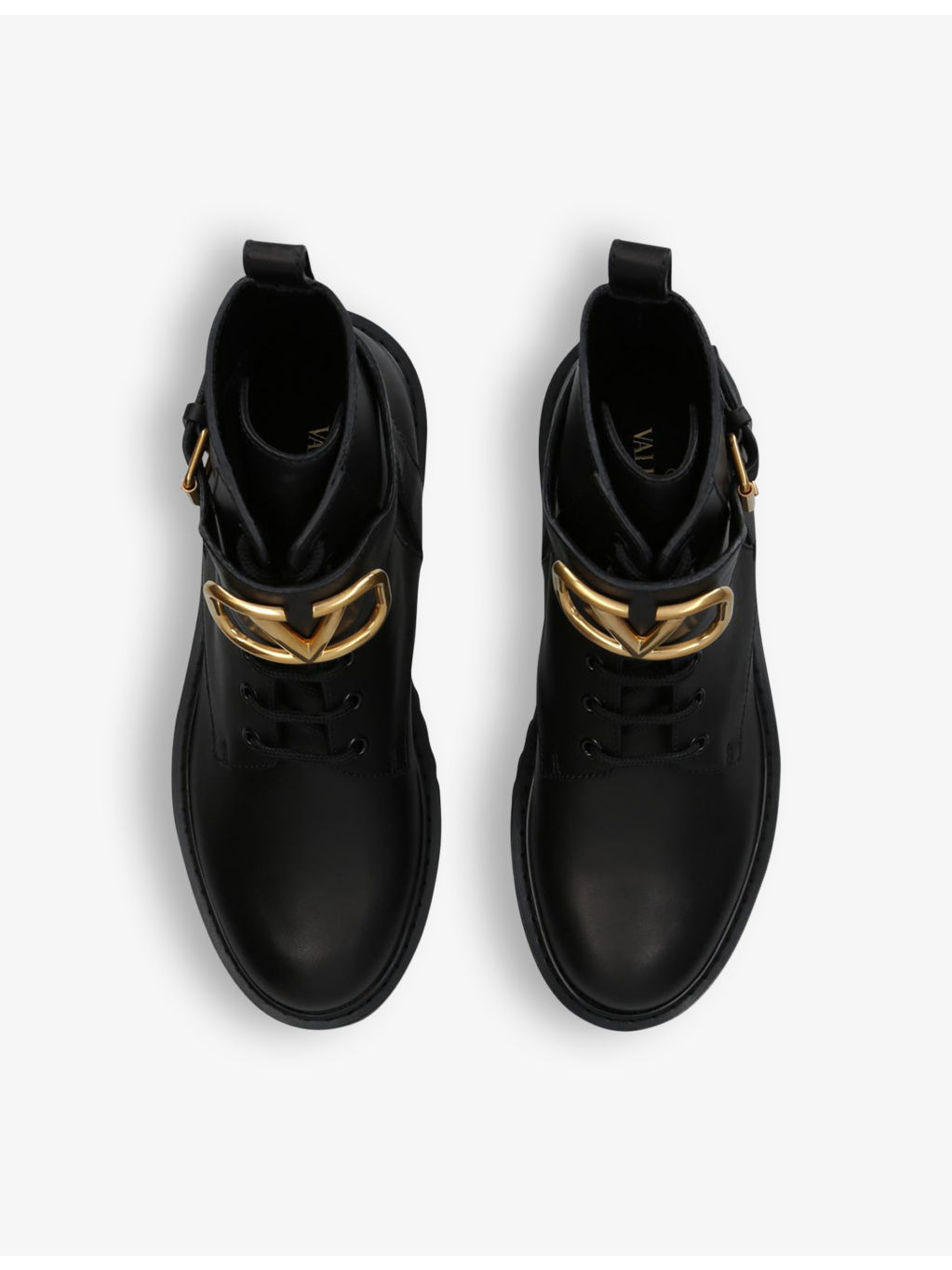 Logo-plaque leather ankle boots - 2