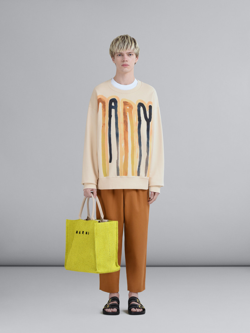 Marni YELLOW RAFFIA SHOPPING BAG outlook