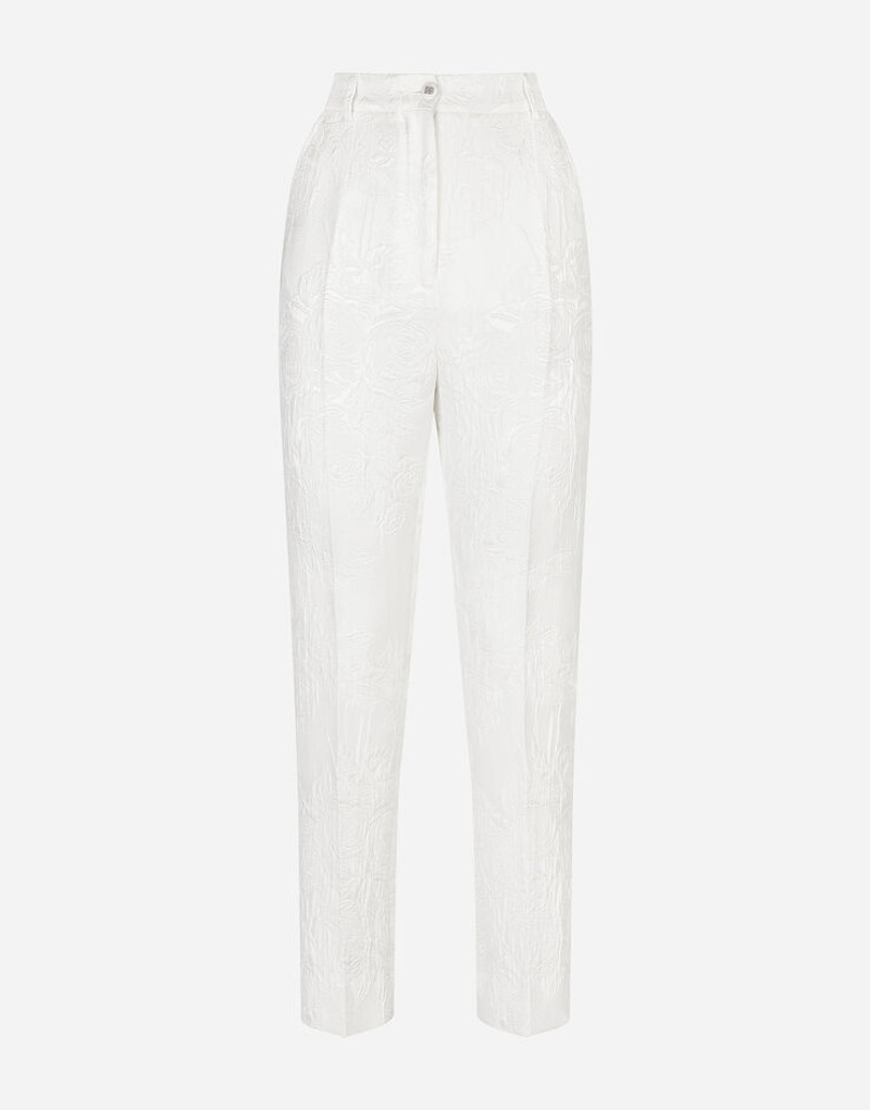 Floral brocade trousers 1