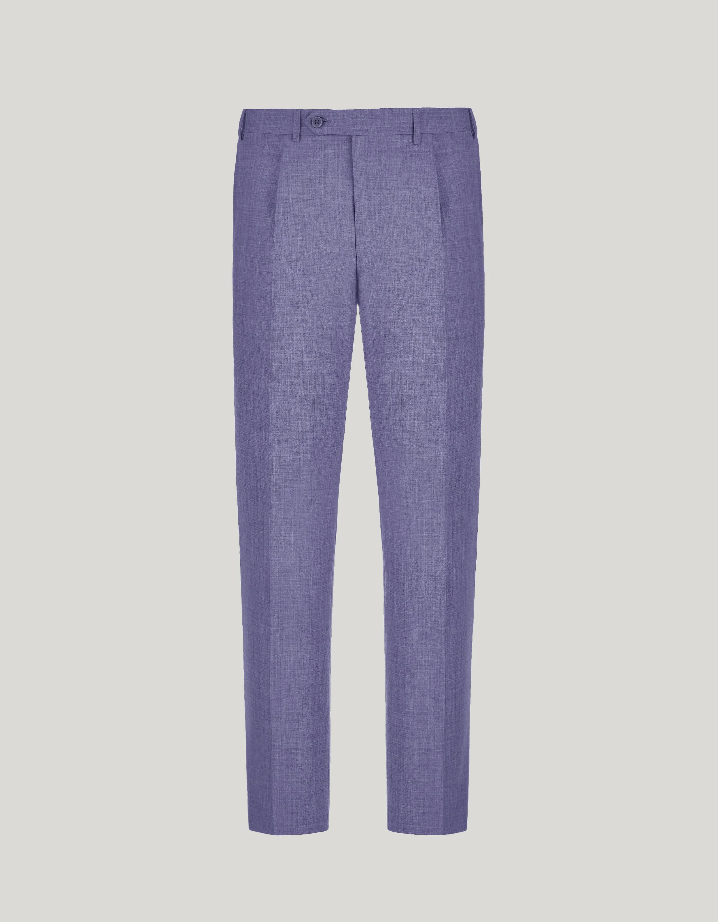LIGHT BLUE PURE IMPECCABILE WOOL REGULAR-FIT PANTS WITH PLEAT - 1