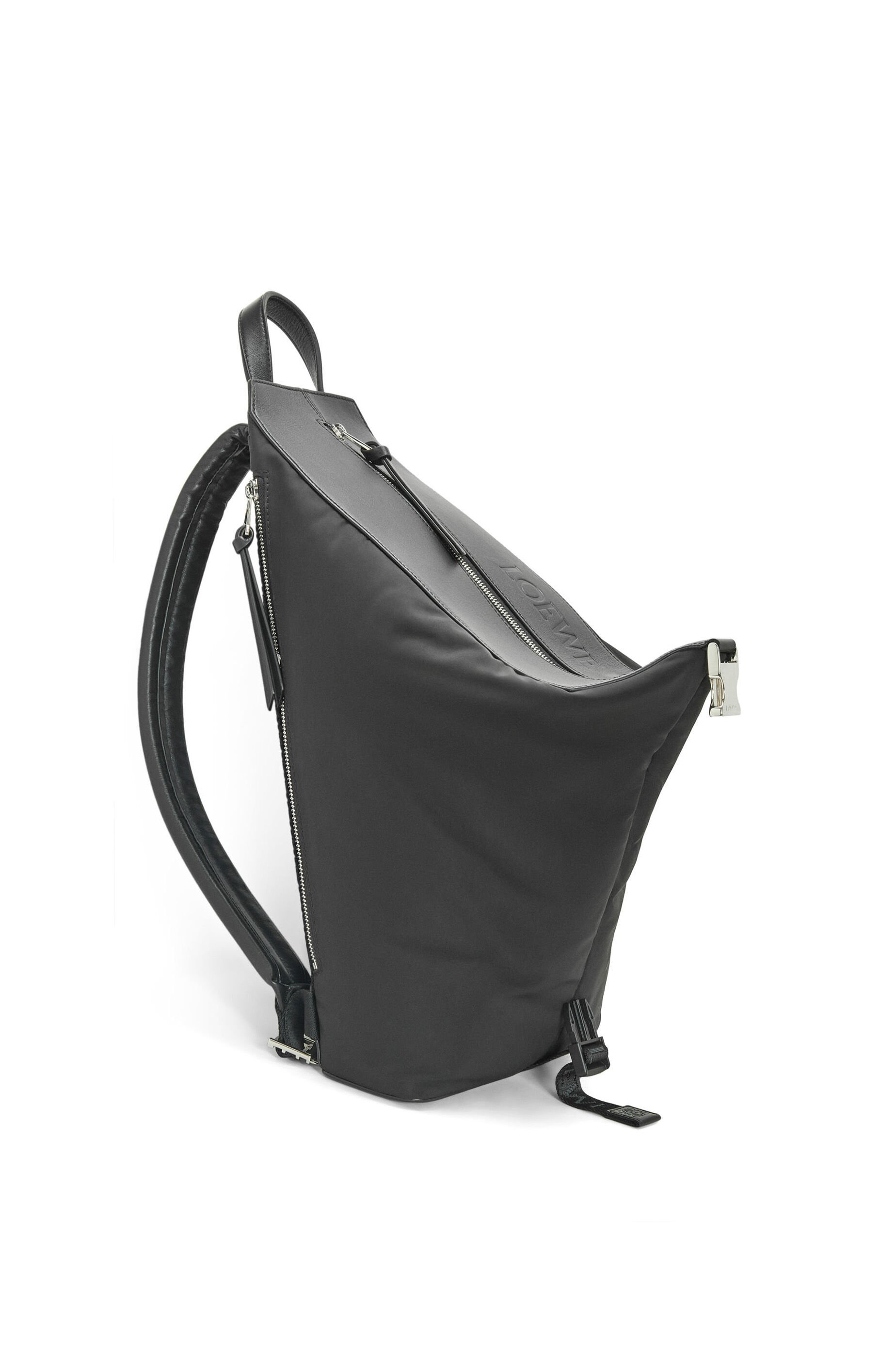 Small Convertible backpack in nylon and calfskin - 3
