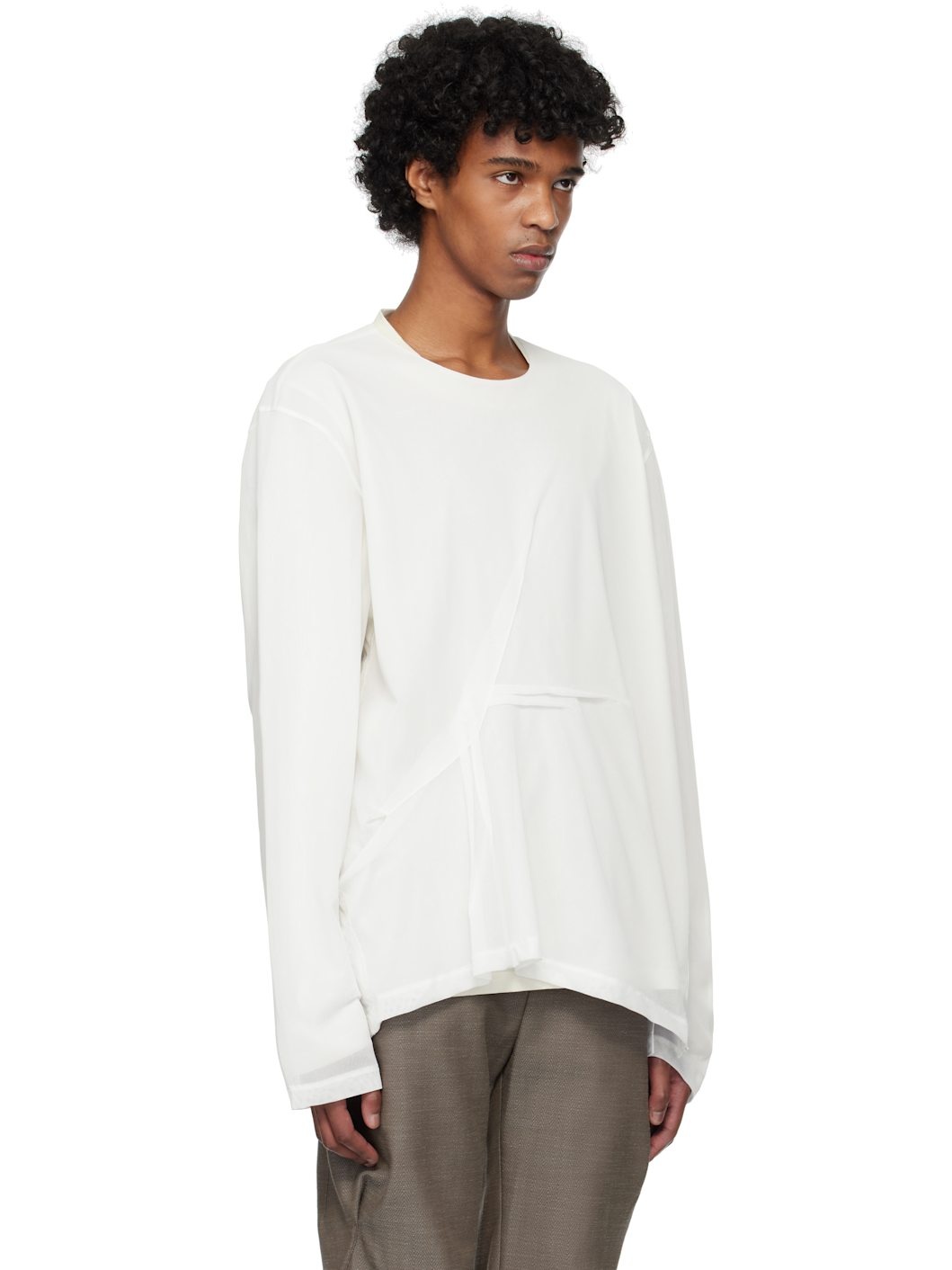 Off-White & White Inex Mesh T-shirt - 2