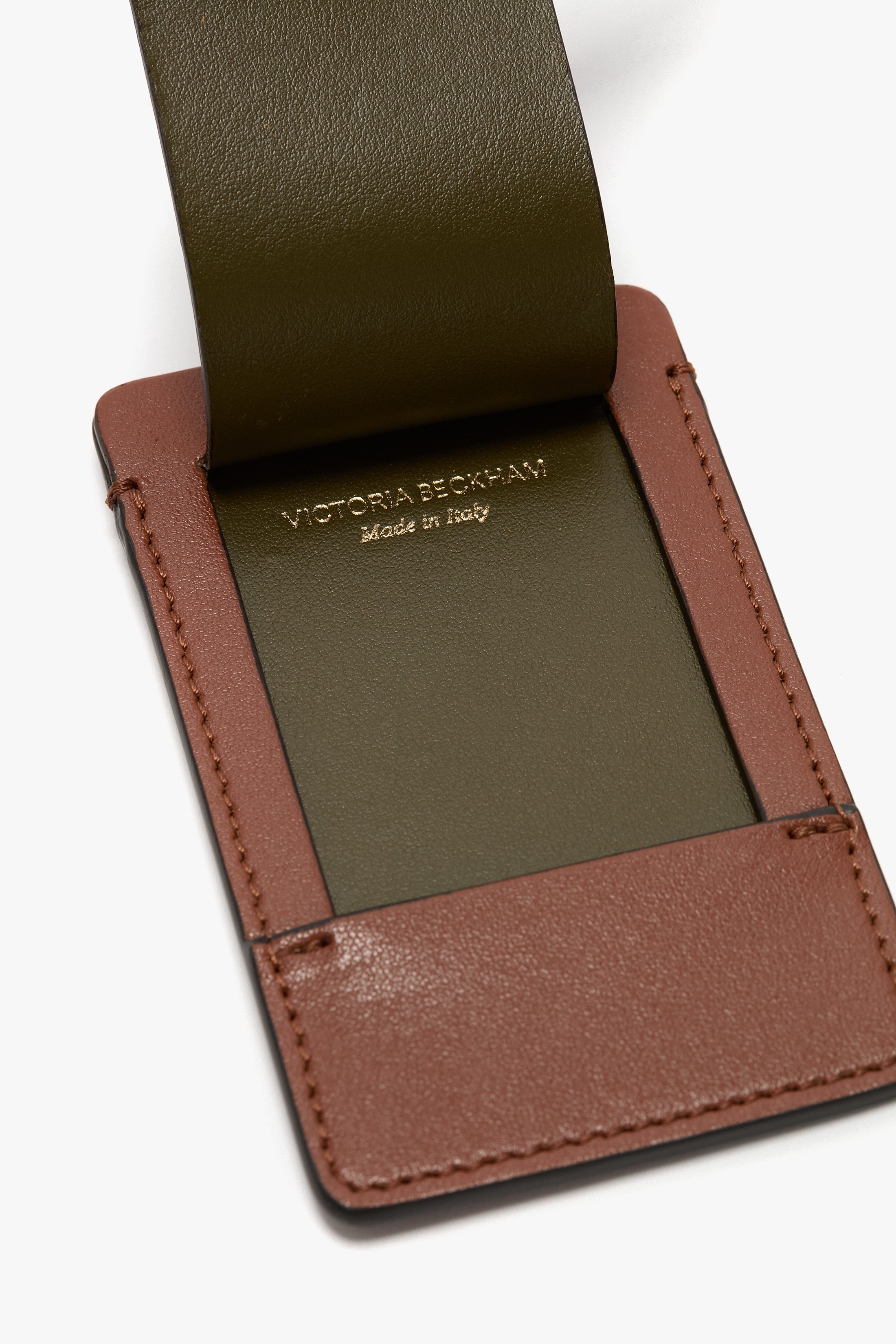 Luggage Tag In Tan Smooth Leather - 3