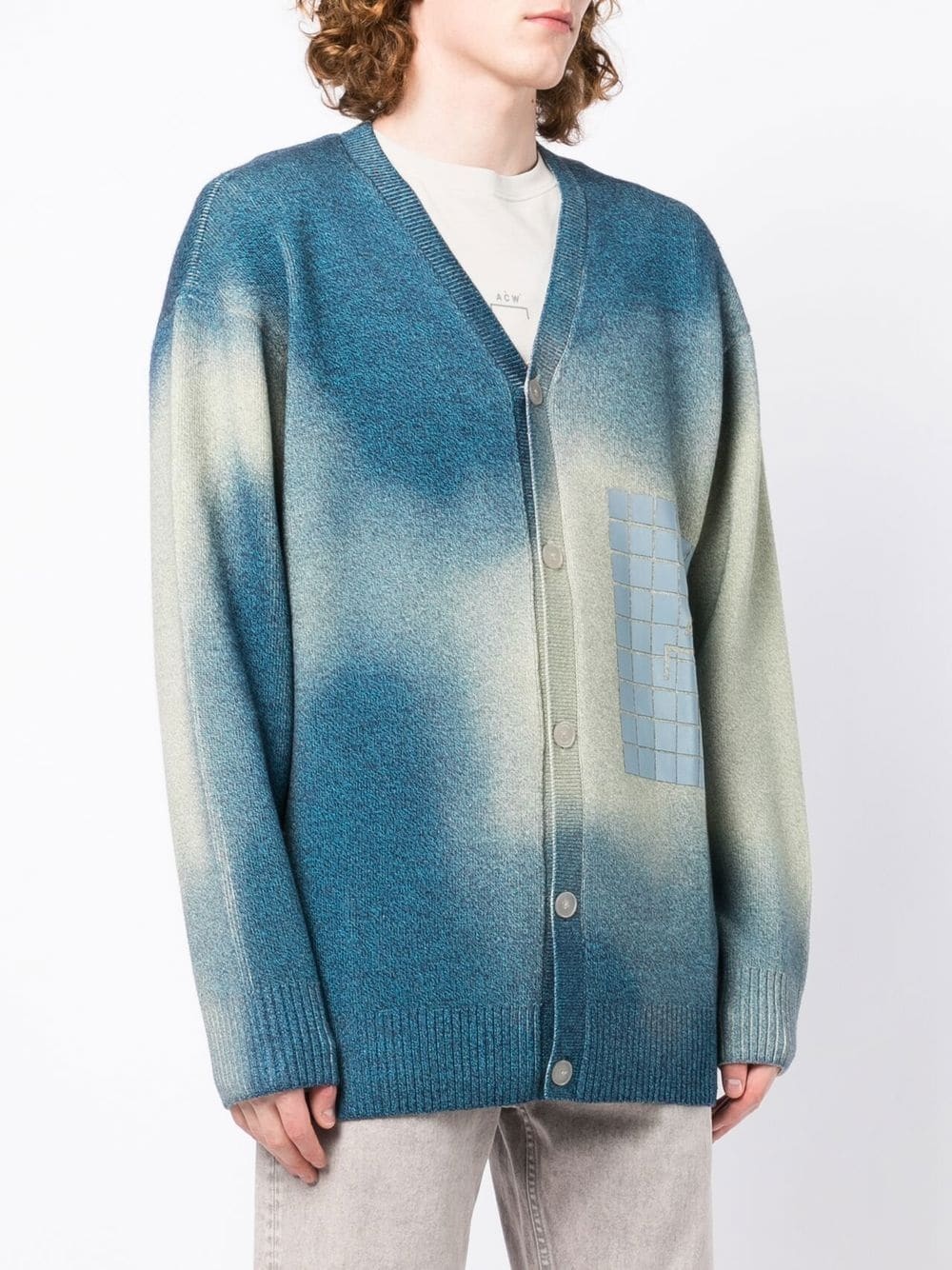 logo-print gradient cardigan - 3